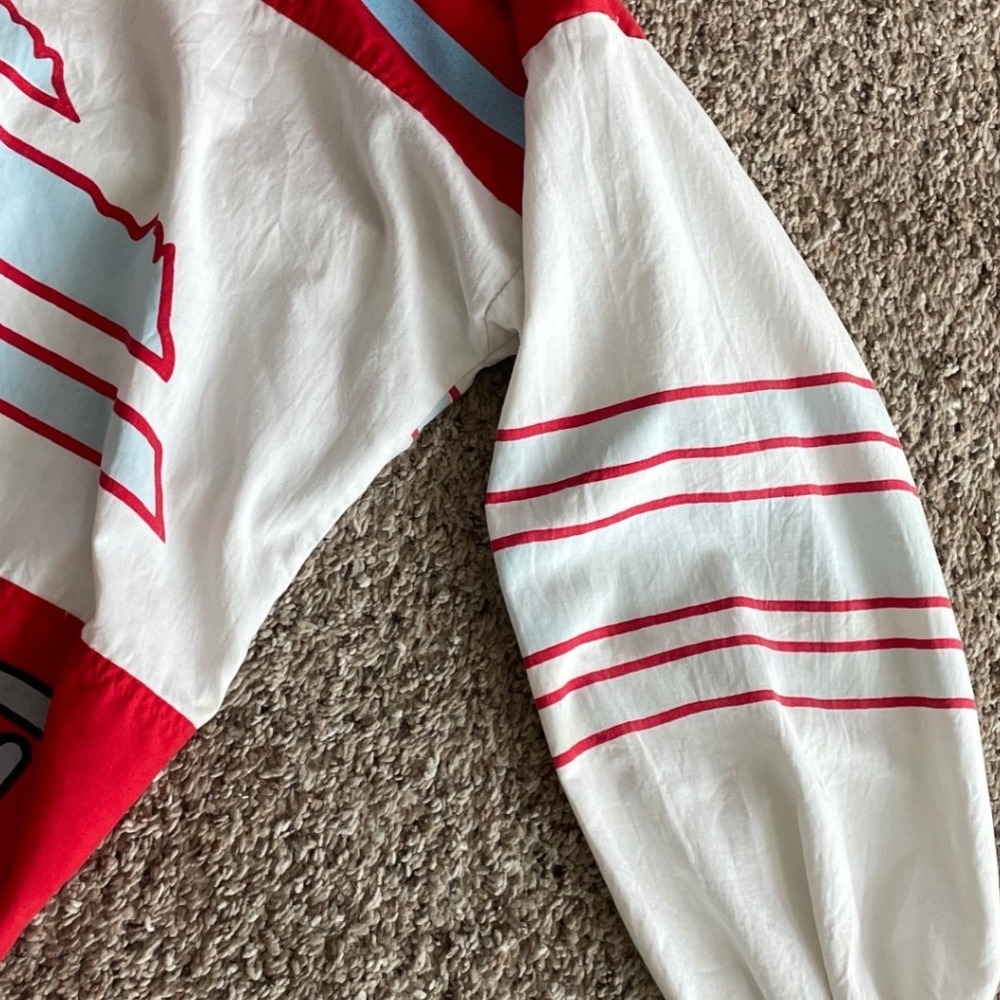Vintage Mountain Bike Heaven Mania Graphic Long Sleeve Shirt Red White Large - Picture 5 of 12